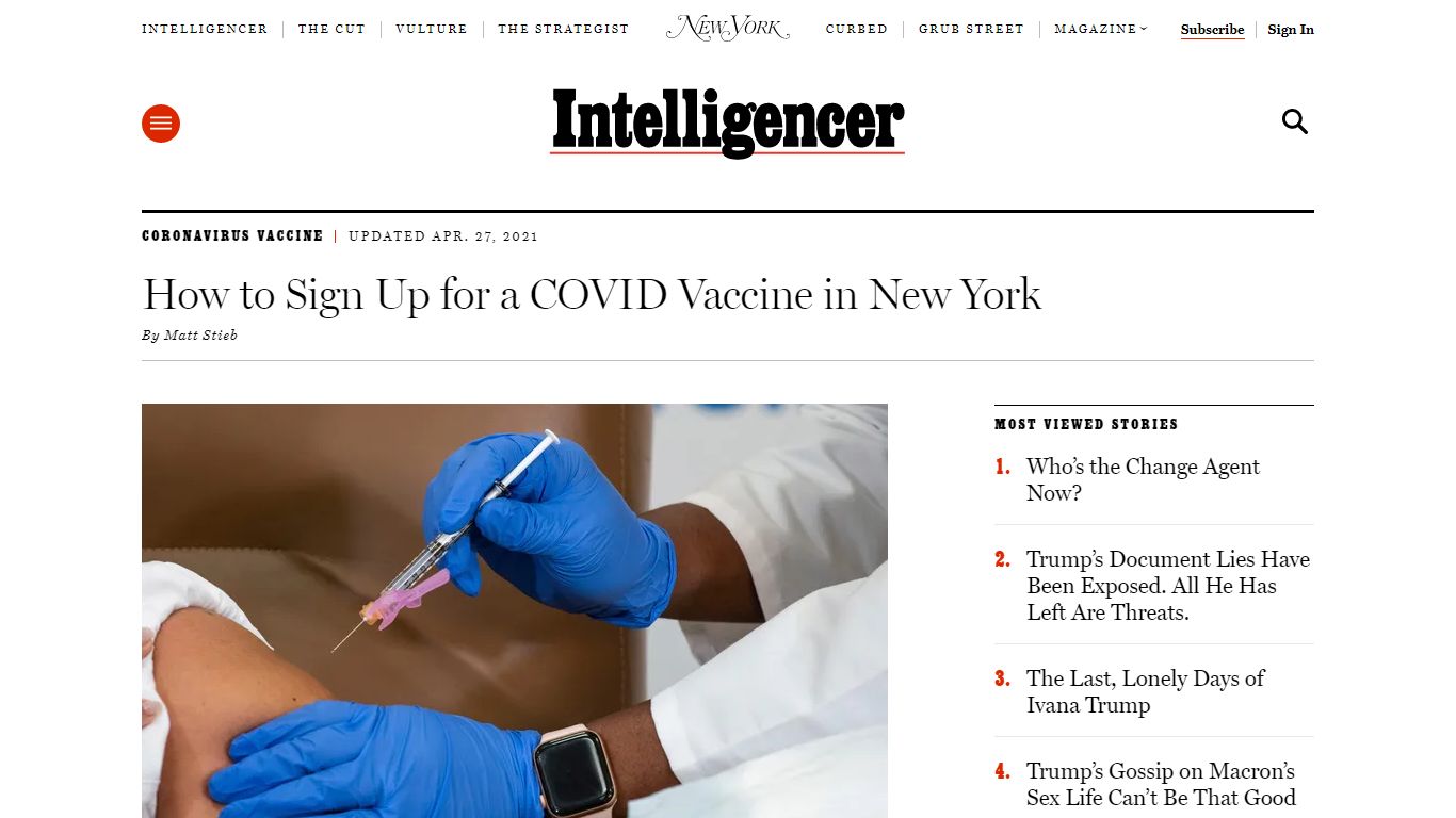 How to Sign Up for a COVID Vaccine in New York - Intelligencer